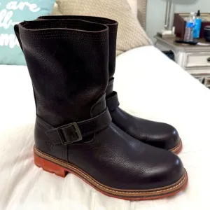 Ariat Stonewall full grain leather brown engineer style boots- EUC! Sz 9.5