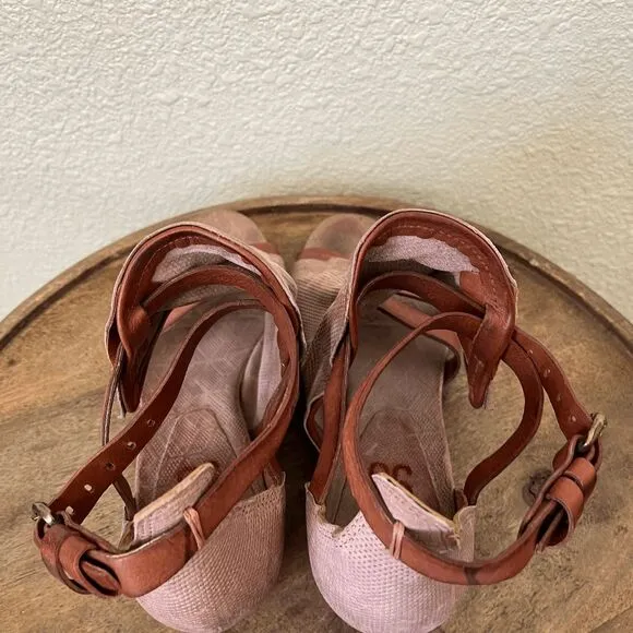 A.S.98 Mauve Brown Leather Strappy Sandals Women's Size 38 US 7.5-8