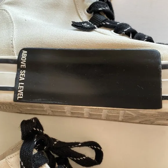 ASH high top sneakers women’s euro 37 white canvas VGUC