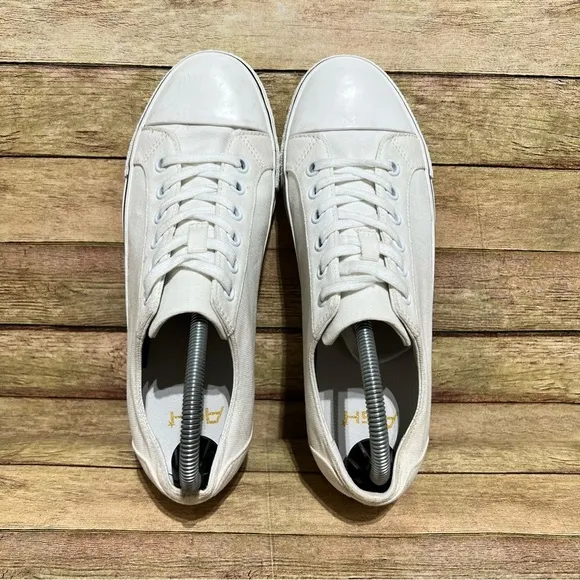 Ash White Canvas Volts Low Sneakers