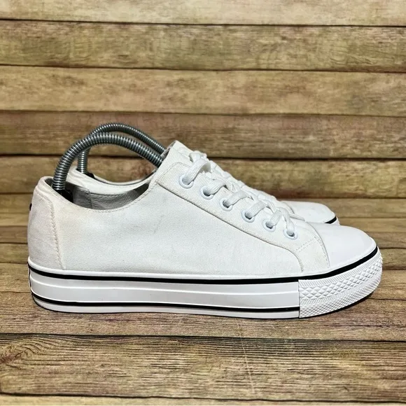 Ash White Canvas Volts Low Sneakers