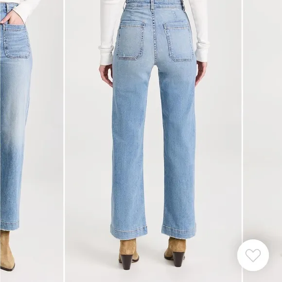 ASK NY cropped jeans in color called “Water Street”