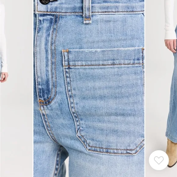 ASK NY cropped jeans in color called “Water Street”