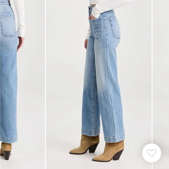 ASK NY cropped jeans in color called “Water Street”