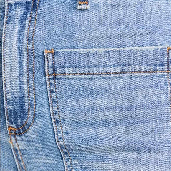 ASK NY cropped jeans in color called “Water Street”