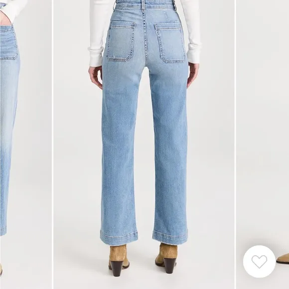 ASK NY cropped jeans in color called “Water Street”