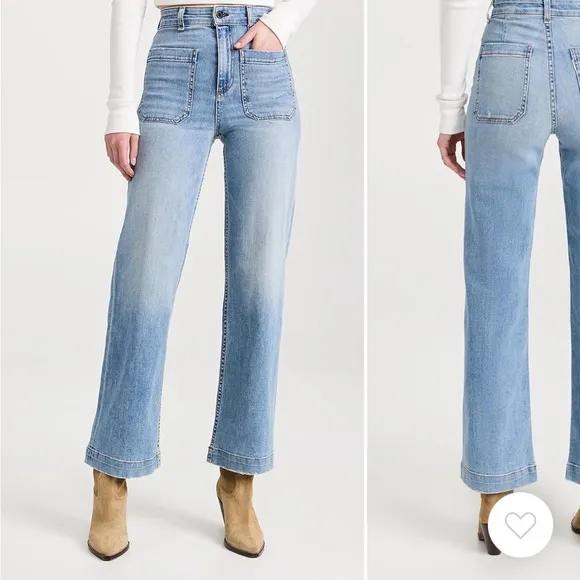 ASK NY cropped jeans in color called “Water Street”