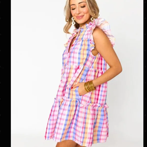 Aubrey Gelato Ruffle Shoulder Dress