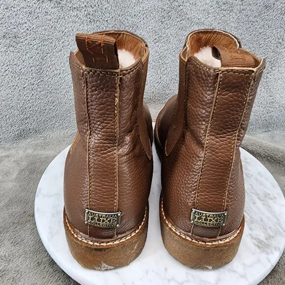 Australia Luxe Collective Shoes Mens Size 9 Lifer Brown Leather Boots *GUC*