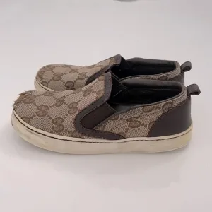 Authentic Gucci Kid's Board GG Slip-On Sneakers Size 26