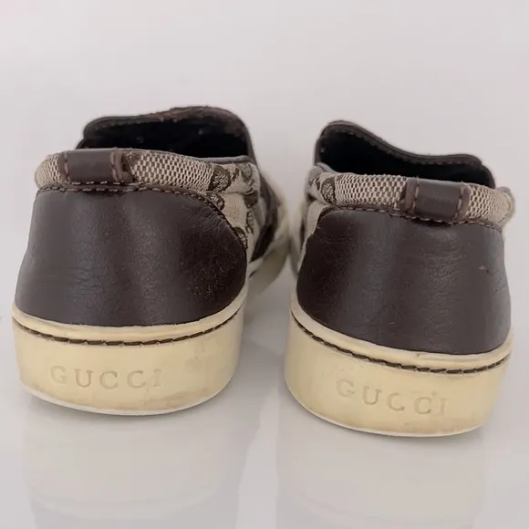 Authentic Gucci Kid's Board GG Slip-On Sneakers Size 26