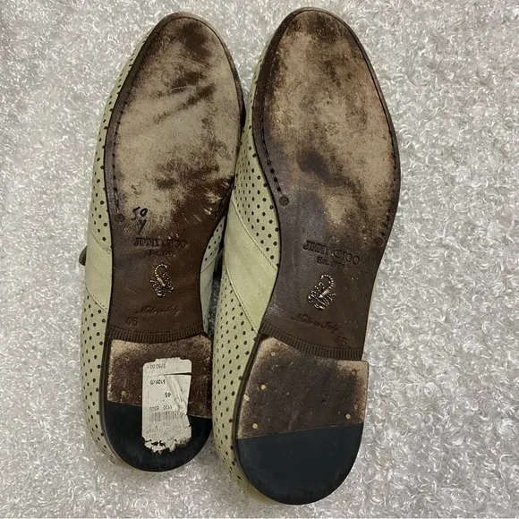 Authentic Jimmy Choo Mens Size 12 Tan Tassel Suede Loafers