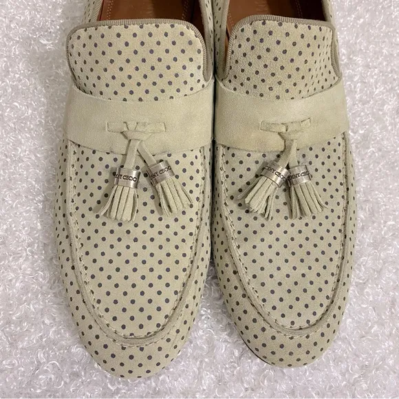 Authentic Jimmy Choo Mens Size 12 Tan Tassel Suede Loafers