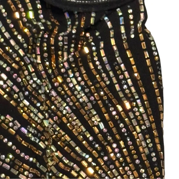 Azalea Wang CHAVELLE Thigh High Rhinestone Stretch Mesh Stiletto STATEMENT Boots
