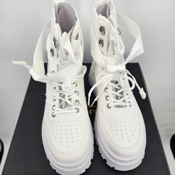 AZALEA WANG Peachy White High Top Sneakers 6-10 NWT