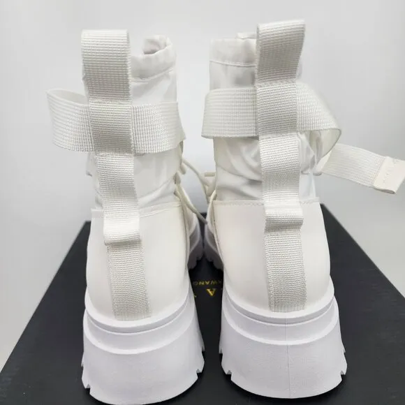 AZALEA WANG Peachy White High Top Sneakers 6-10 NWT