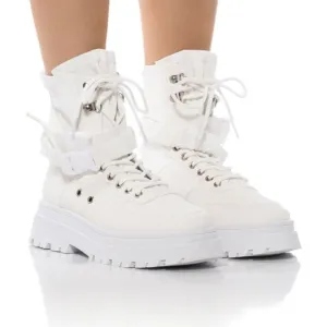 AZALEA WANG Peachy White High Top Sneakers 6-10 NWT