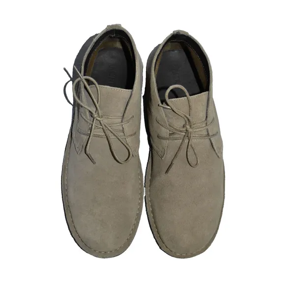 B2 Auth J CREW Taupe Suede Lace Up Desert Boots Shoes AA089 Size 8