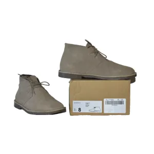 B2 Auth J CREW Taupe Suede Lace Up Desert Boots Shoes AA089 Size 8
