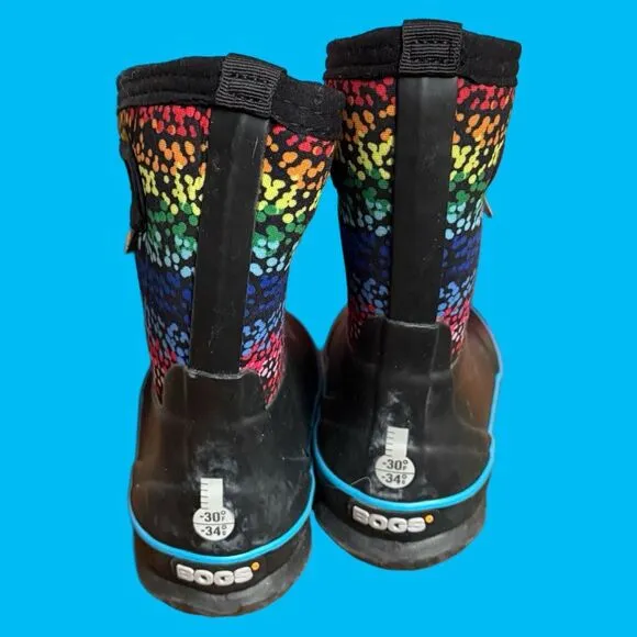 Baby Bogs Classic II Design A Boot Rainbow Dots Snow Boots Size 8
