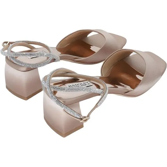 Badgley Mischka Infinity Sandal in Warm Nude, Size 11 US