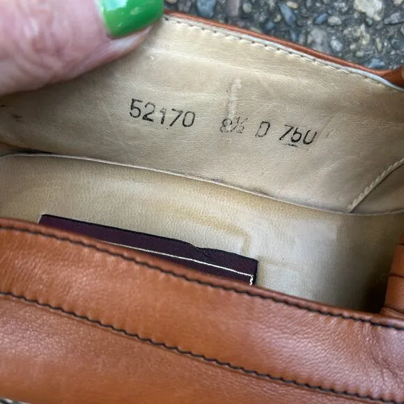 Baker - Benjes Italian Brown Leather Dress Slip On Loafers Size 8.5 D