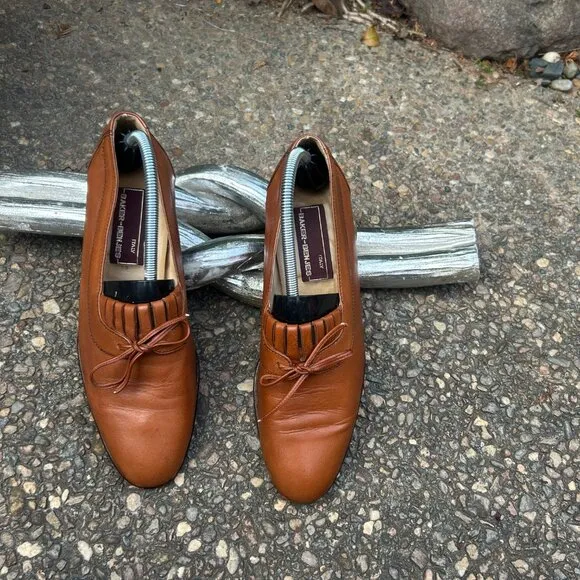 Baker - Benjes Italian Brown Leather Dress Slip On Loafers Size 8.5 D