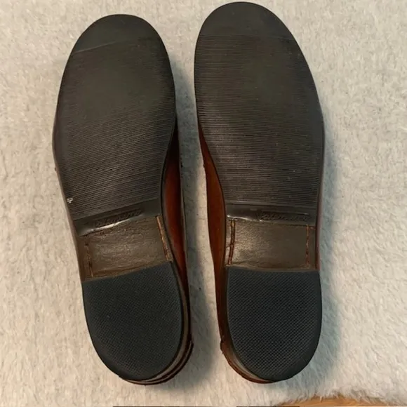 Baker Benjes Mens Brown Leather Slip On Tasseled Loafers Size 8 D