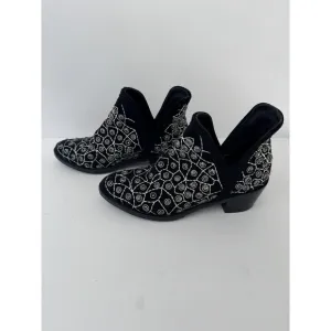 Bala Di Gala Black Leather Studded Booties Boots Women’s Size 7 Mexico Punk