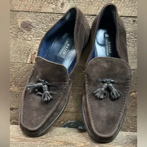 Bally Brown Suede Tassel Loafers – Size 9D – Made in Switzerland