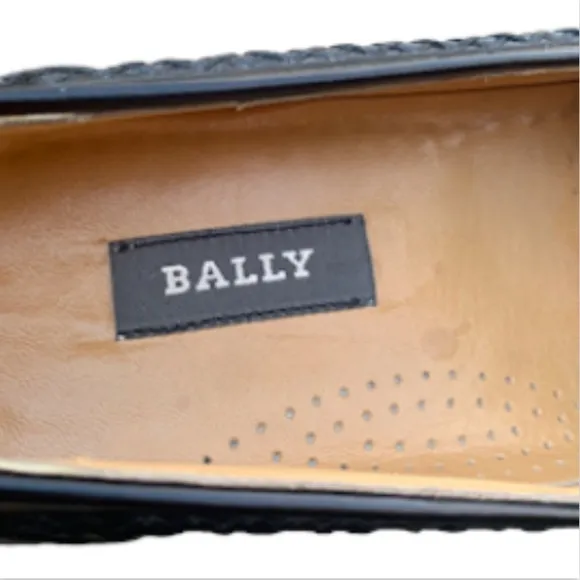 Bally Chancy Nappa Loafers Black  9.5 Tassels Preppy Casual Office Made In Italy