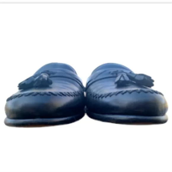 Bally Chancy Nappa Loafers Black  9.5 Tassels Preppy Casual Office Made In Italy