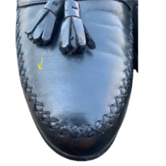 Bally Chancy Nappa Loafers Black  9.5 Tassels Preppy Casual Office Made In Italy