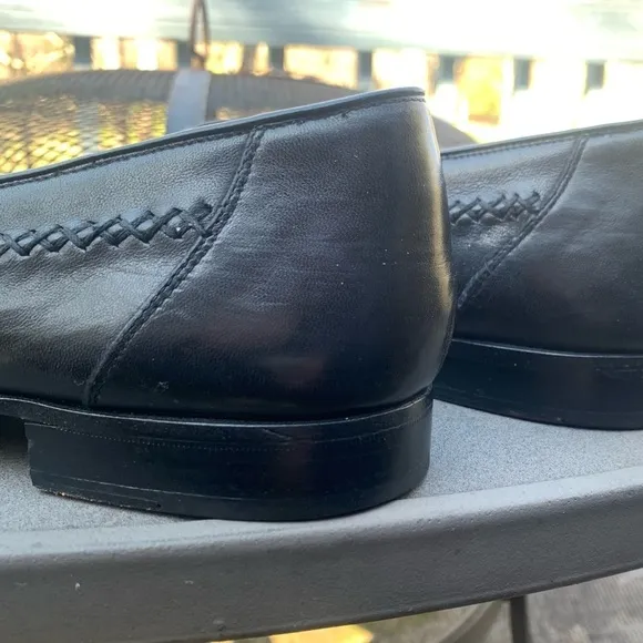 Bally Chancy Nappa Loafers Black  9.5 Tassels Preppy Casual Office Made In Italy