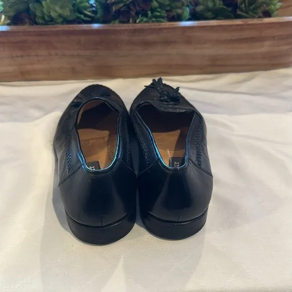 Bally Chancy Nappa Loafers shoes Black leather Tassels men’s size 9 EUC