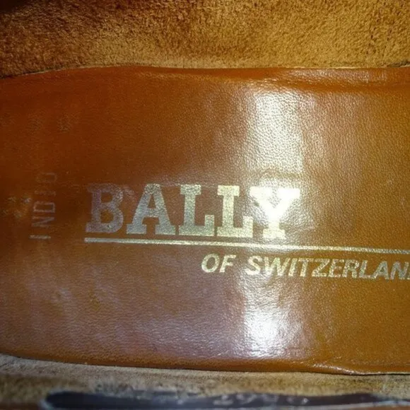 BALLY of Switzerland Indio Mens Size 9.5M US Brown Tassels Fringe Kiltie Loafers