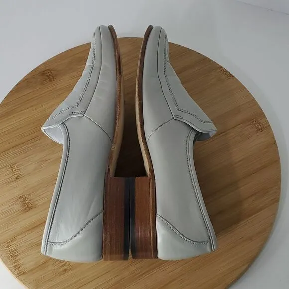 Bally of Switzerland Men's Tirano II Light Grey Leather Slip on Loafers Size 6M
