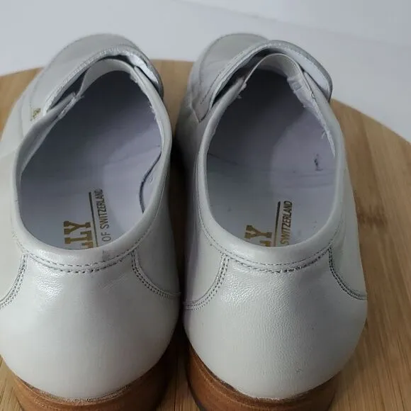 Bally of Switzerland Men's Tirano II Light Grey Leather Slip on Loafers Size 6M
