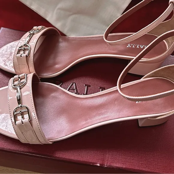 Bally Pink Sandals with Block Heel and Open Toe