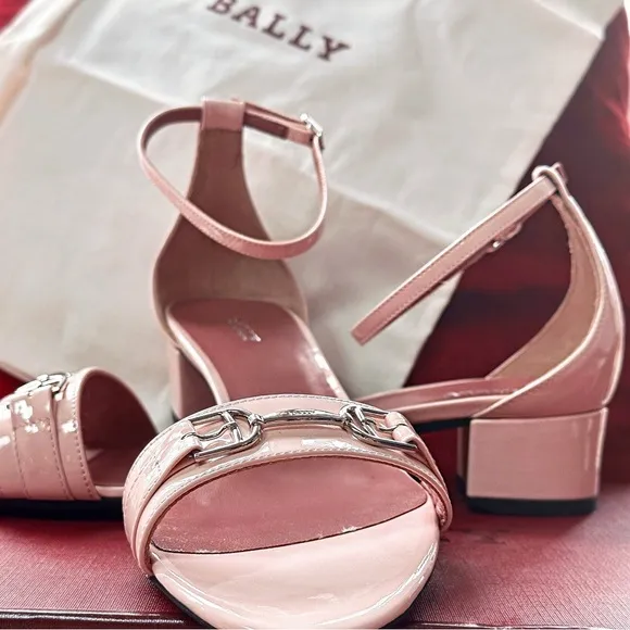 Bally Pink Sandals with Block Heel and Open Toe