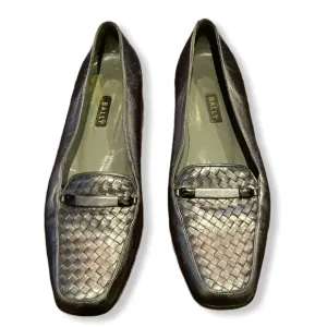 Bally Silver Loafers
