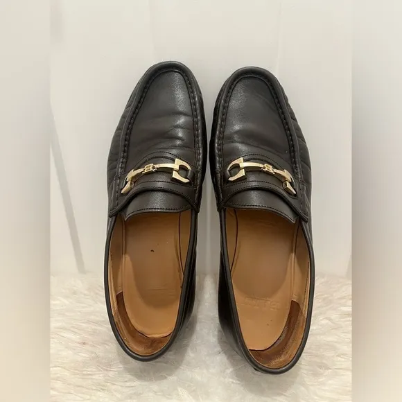Bally Switzerland Mens Loafers Size 8 Genuine Leather Dark Brown Slip On