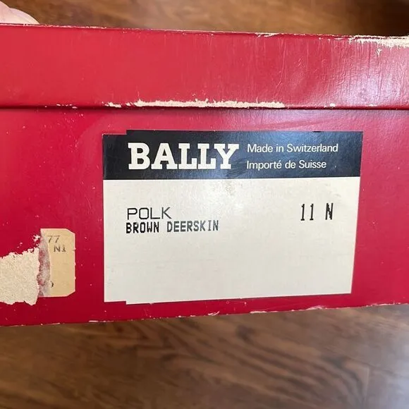 Bally of Switzerland Polk brown leather tassel slip on loafers