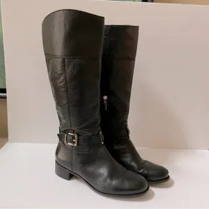 Banana Republic Black Leather Riding Boots 9.5