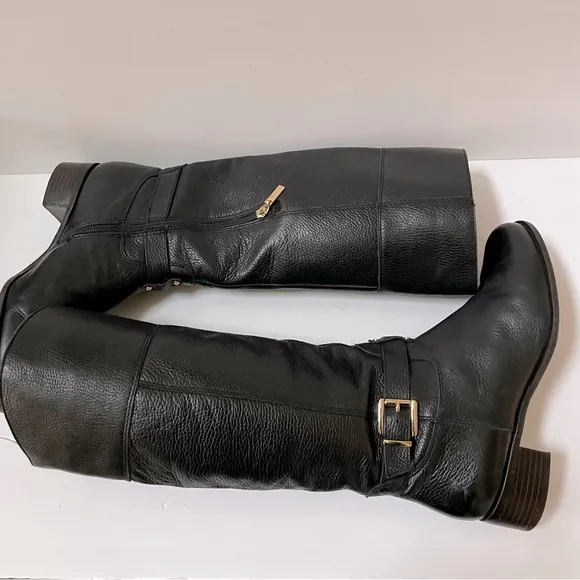 Banana Republic Black Leather Riding Boots 9.5