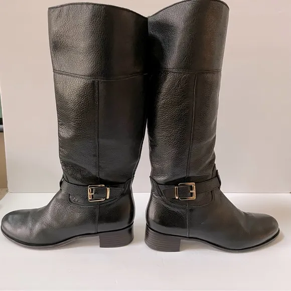 Banana Republic Black Leather Riding Boots 9.5