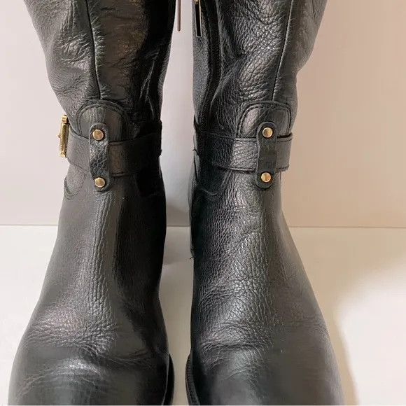 Banana Republic Black Leather Riding Boots 9.5