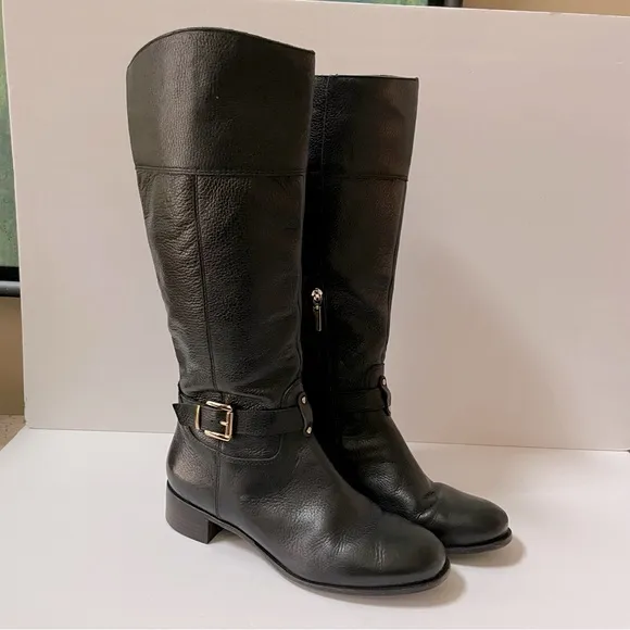 Banana Republic Black Leather Riding Boots 9.5