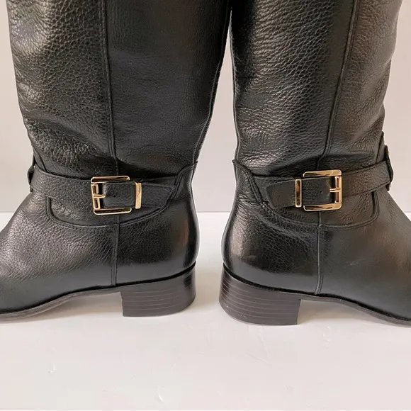 Banana Republic Black Leather Riding Boots 9.5