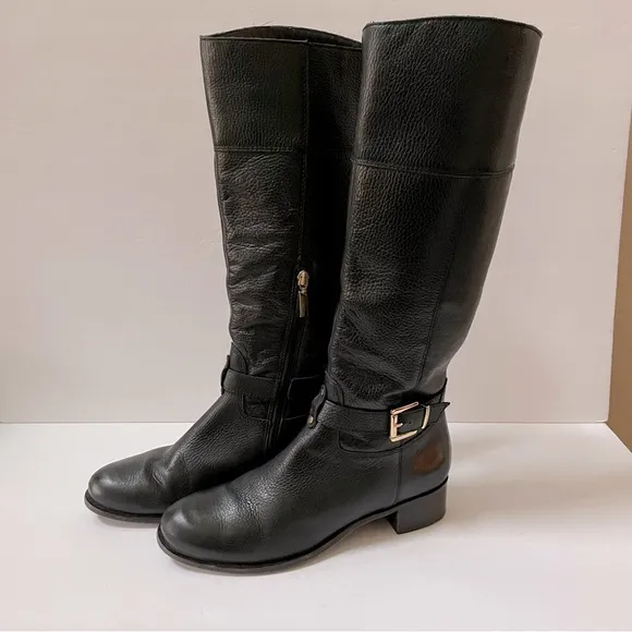 Banana Republic Black Leather Riding Boots 9.5